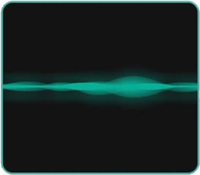 Green soundwave icon symbolizing quiet sleep and reduced snoring with Pyramid Pillow