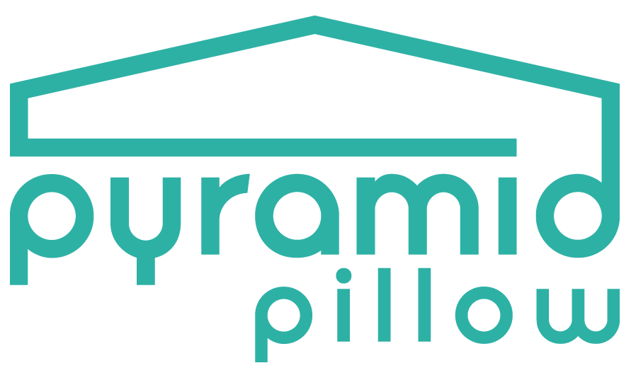 Green Pyramid Pillow logo highlighting anti-snoring benefits